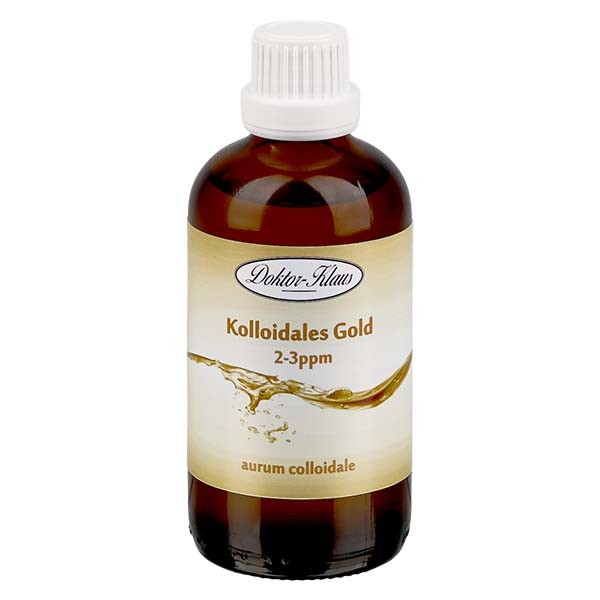 100 ml Kolloidales Gold Doktor-Klaus, 2-3ppm, Blauglasflasche mit Originalitätsverschluß