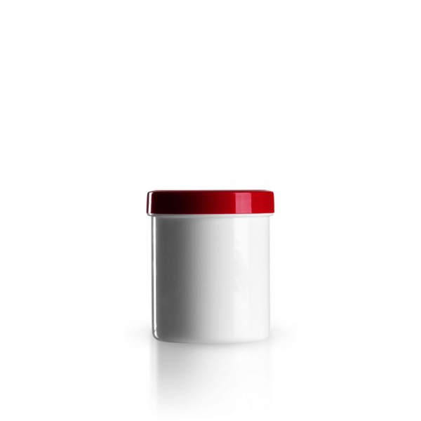 100g - 125ml Salbenkruken mit Deckel rot