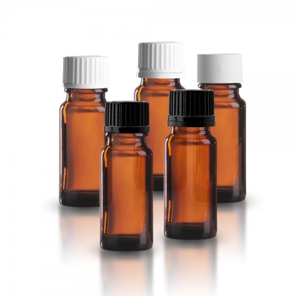 Furuising 10 Stück Braunglasflasche 10ml mit 3ml Spritze, Trichter, Etikett | Leere Braune