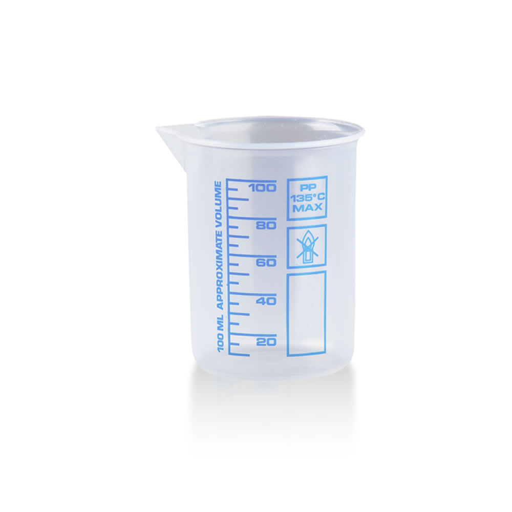Diyxisk Messbecher,2 Stück 100ml Plastik Dosierbecher mit  Skala,HitzebestäNdige für Labor Küchen Cocktail öL Wasser Milch :  : Küche, Haushalt & Wohnen