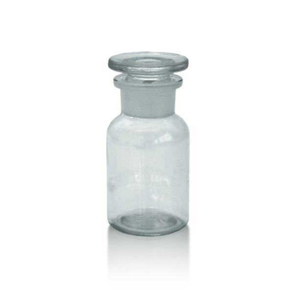 Apothekerflasche 100 ml mit Glasstopfen - Weithals klar