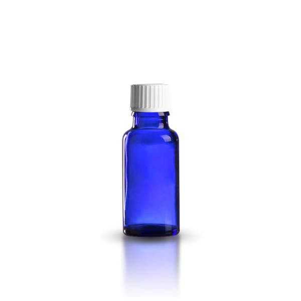 Tropfflasche blau 20ml + Schraubverschluss