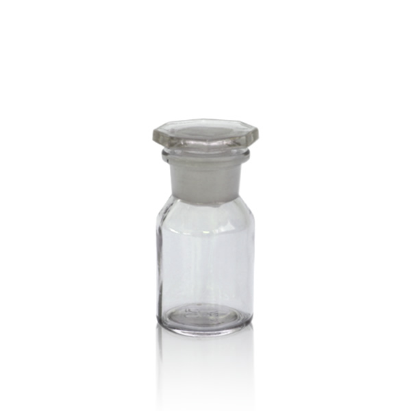 Steilbrustflasche 50ml mit Glasstopfen Weithals klar Laborbedarf aus Glas und Kunststoff