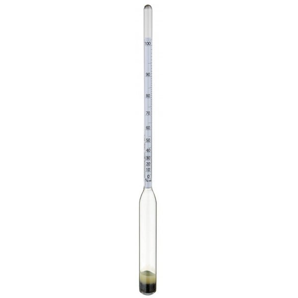 Alkoholmeter ohne Thermometer   - Laborbedarf aus Glas  und Kunststoff