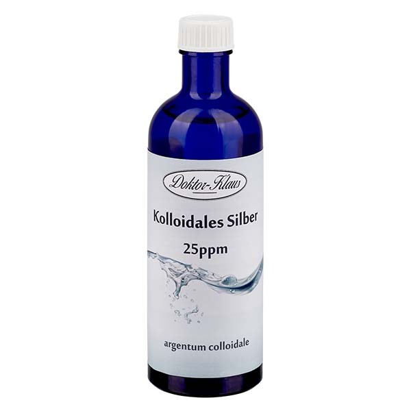 200 ml Kolloidales Silber Doktor-Klaus, 25ppm, Blauglasflasche mit Originalitätsverschluß