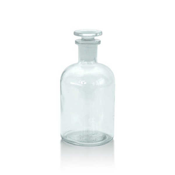 Apothekerflasche 250 ml mit Glasstopfen - Enghals klar